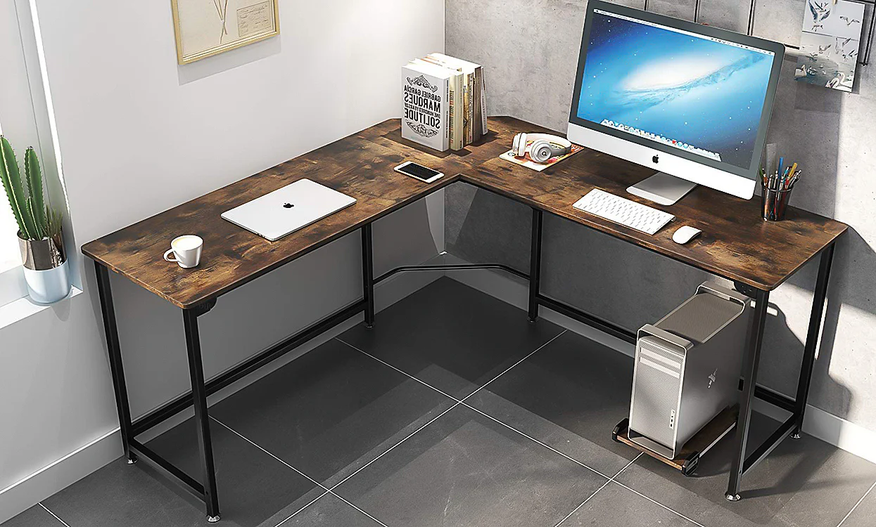 Dripex Corner Computer Desk, L Shaped Corner Gaming Desk for PC with CPU Stand - Image 7