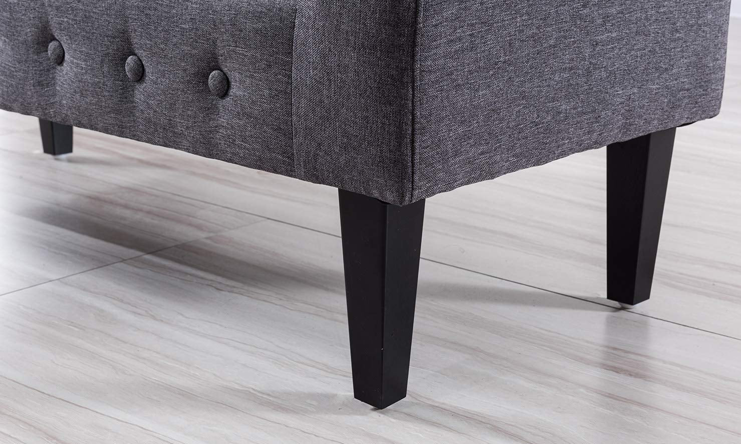 Tufted Fabric Bench Storage - Image 15